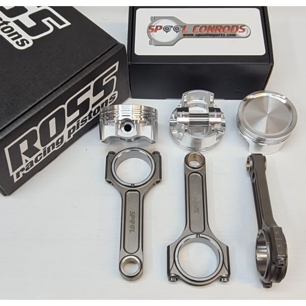 Spool Ford XR6 Drag Pro I Beam Connecting Rods and Ross Racing Forged ...